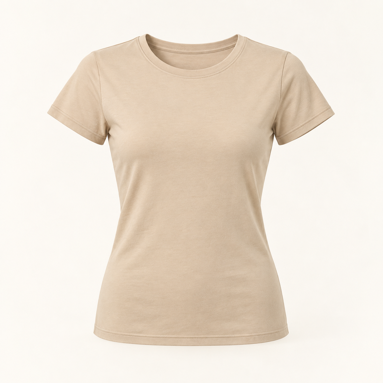 Conceito visual de Baby look VNB Areia
